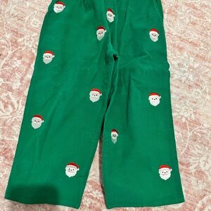 Festive Green Santa Kids Pants